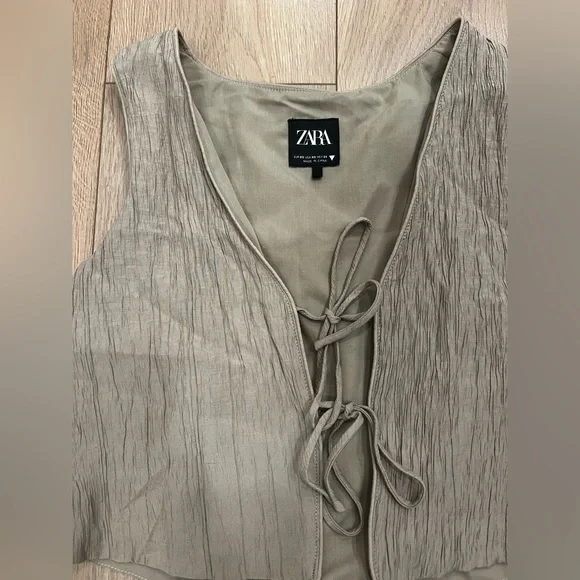 Zara Tan Matching Set Skirt and Tank XS - Picture 3 of 5